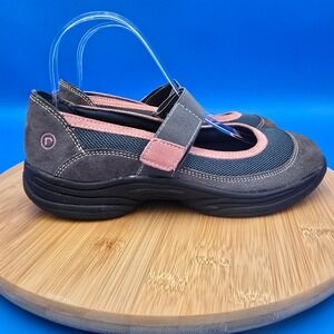 Rockport Mary Jane Walking Shoes Gray Pink Comfort‎ Casual Women's 6.5